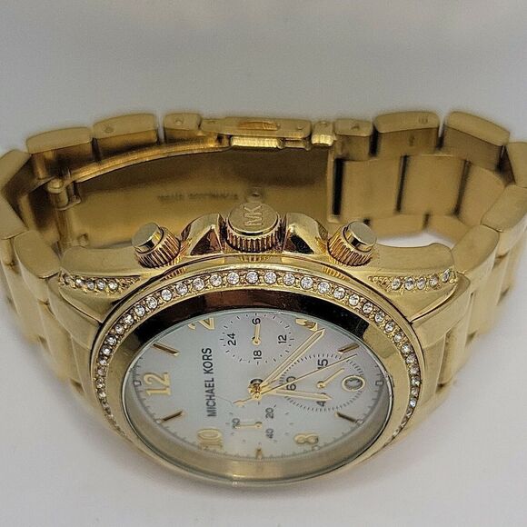 Michael Kors MK5521 Women's Stainless Steel Analog White Dial Quartz Watch AM476 - Picture 8 of 11